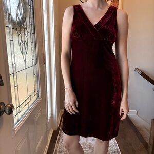 INC International Concepts Rich Red Velvet Dress